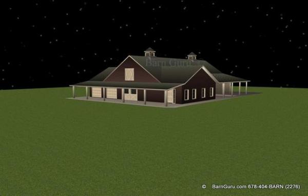 Apartment on one side of horse barn
