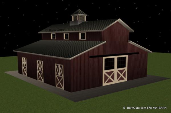 Barn Plans 3 Stall Horse Barn Design Floor Plan