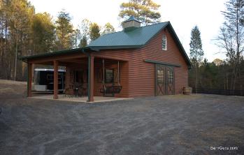 Log Cabin Style Horse Barn