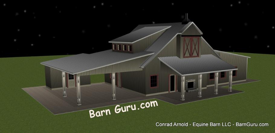 3 Bedroom Barn Style Home - Barn Guru.com 