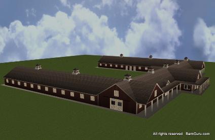 We can build large horse barns for boarding and training
