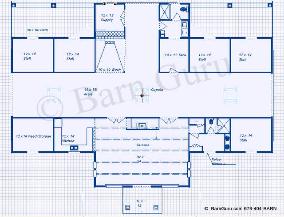 Two Large Shed on the back on this Horse Barn 