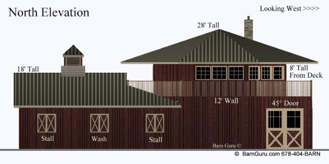 4 stall horse barn with apartment barn builder in georgia