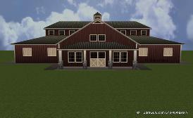 Front Elevation Of A Very Cool Horse Barn