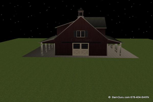 Side elevation of the Very Nice Show Barn