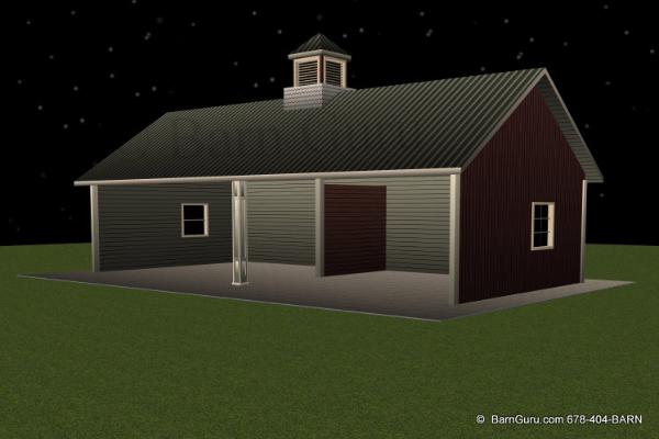 The Ultimate Run -In 24 X 48 Horse Shed
