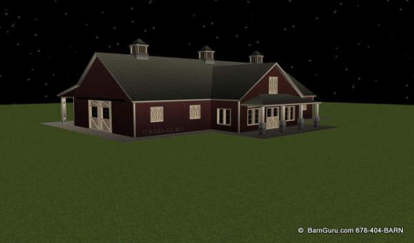 Three Cupolas equals a  Well Ventilated Horse Barn