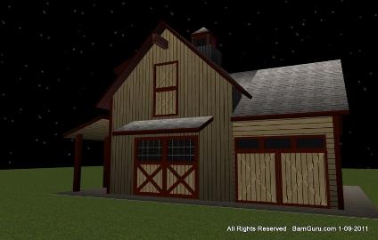 We built this Garage to look like an old Horse Barn - We found a product called ghost wood during the construction 