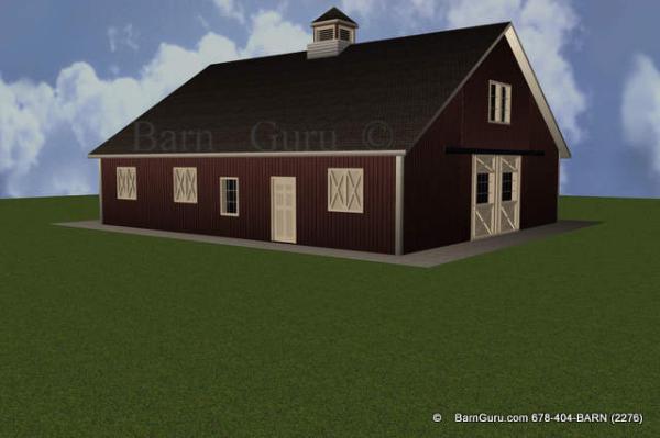 great design for a 5 stall horse barn plan