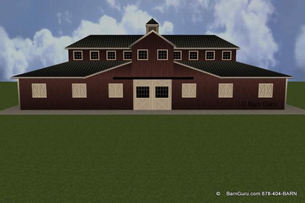 Pole Barn With A Hip Roof