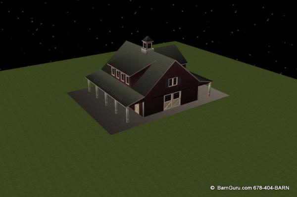 Top View Of This Pole Barn with apt