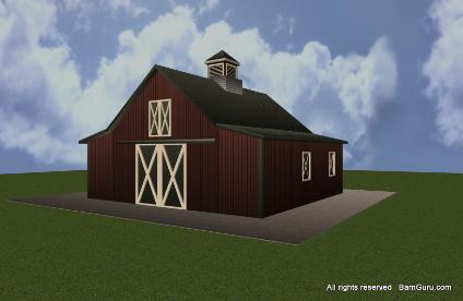 Good size for a backyard horse barn