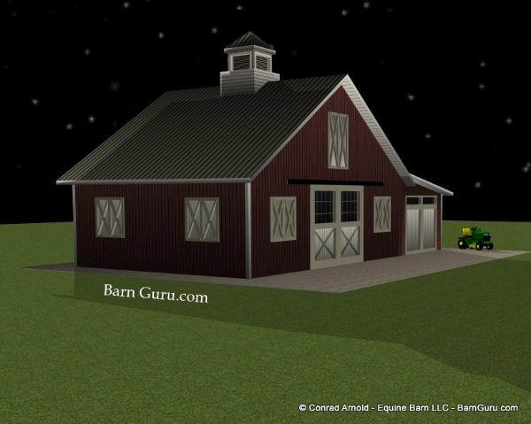 3 stall horse barn - Conrad Arnold - Barn Guru.com