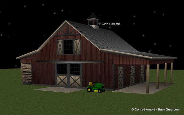 4_Stall_Horse_Barn