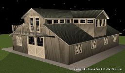 4 Stall Monitor style horse barn - Conrad Arnold - Barn Guru.com