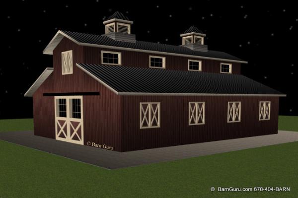Horse Barn Plan _ Barn Guru.com