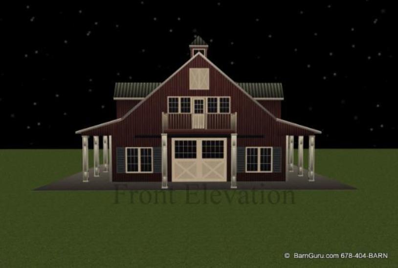 5 Stall Horse Barn W living Quarters- 3 bedroom apt above