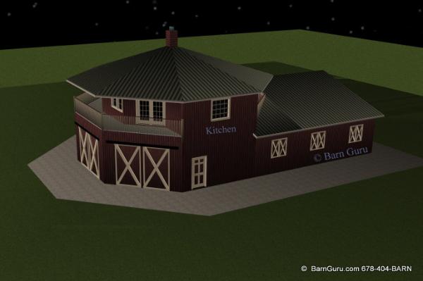 Horse Barn with upstairs apartment - ga builder