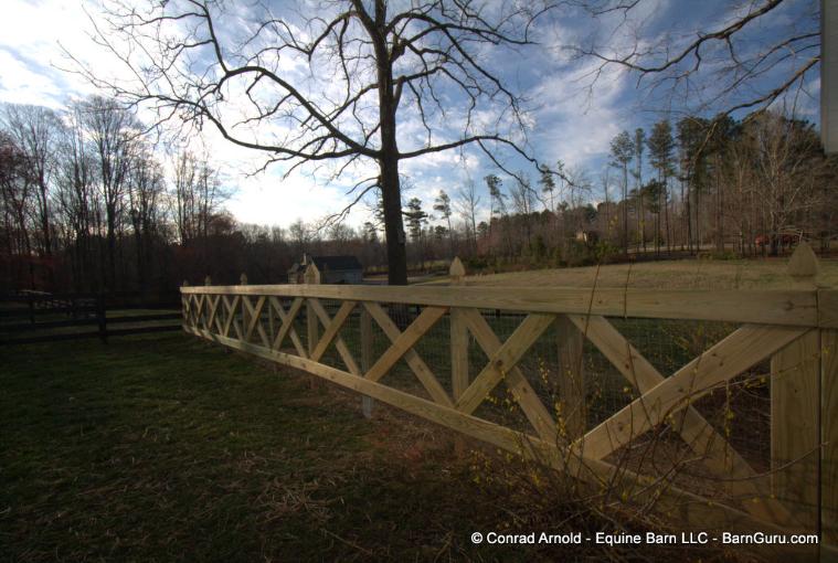 Cross Buck Fence - Horse Barn Builder In Ga - Barn Guru.com - Conrad Arnold