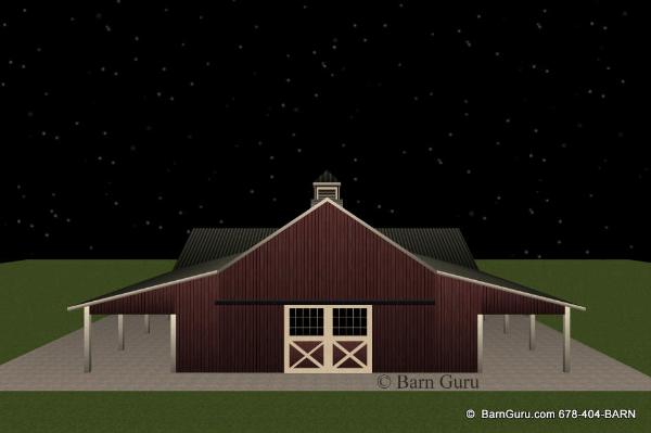8 Stall Horse Barn With 900 sf Living Quarters