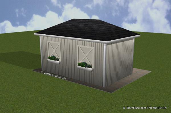 12 X 20 Run in Horse Barn Shed - Barn Guru.com - Ga Barn Builder